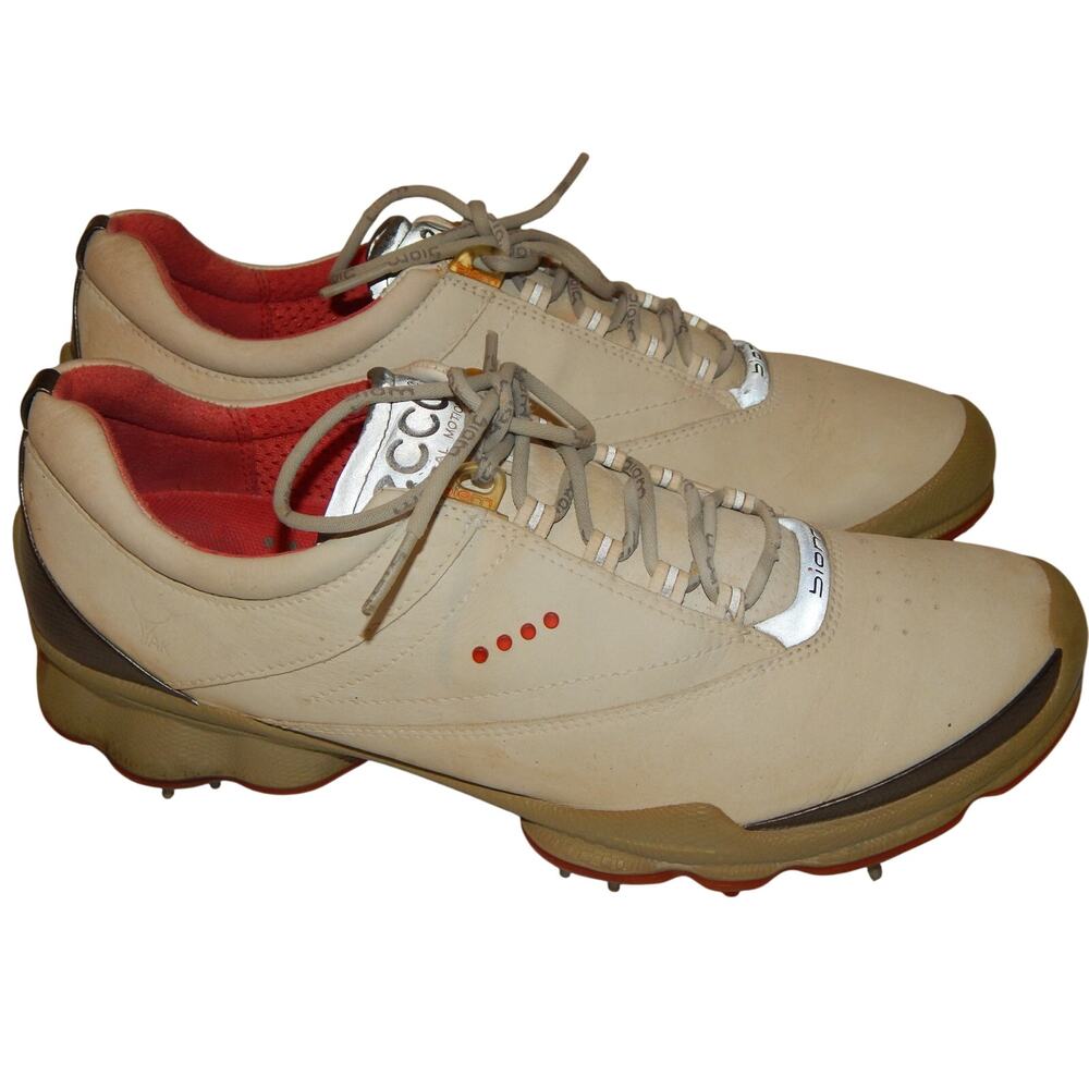 Ecco Cream Women Biom Yak Natural Motion Leather Golf Shoes Size 9 - 9.5 EU 40 - Picture 11 of 11